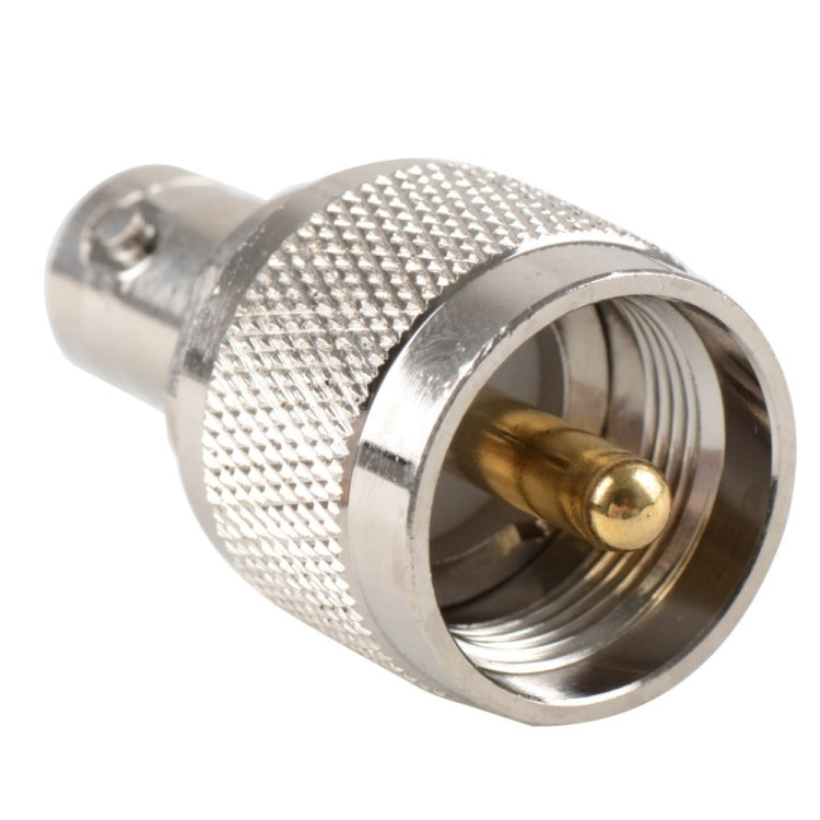 UG-273 UHF Male Plug To BNC Female Plug Nickel Plating Connector Adapter, UHF Male To BNC Female UG-273 UHF Male Plug To BNC Female Plug Nickel Plating Connector Adapter, UHF Male To BNC Female
